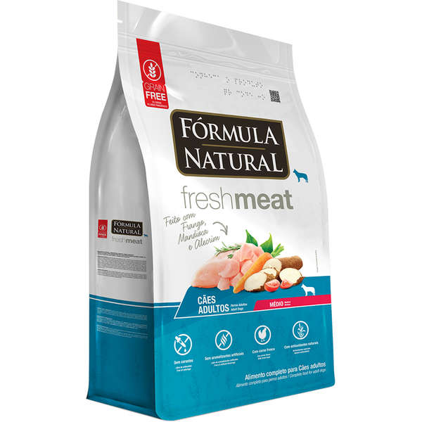 Ração Fórmula Natural FreshMeat Cães Adultos Porte Médio - Frango 2,5kg