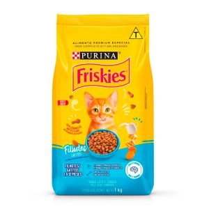 Ração Friskies Para Gatos Filhotes Sabor Frango, Cenoura e Leite 1kg
