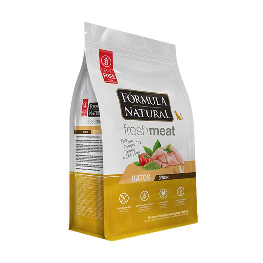 Ração Fórmula Natural Freshmeat Sênior Gatos - Frango 1kg