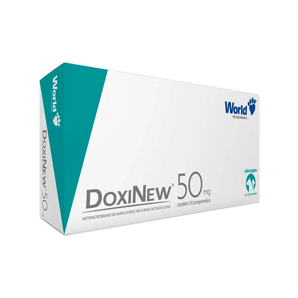 Antimicrobiano DoxiNew para Cães e Gatos 50mg com 14 comprimido