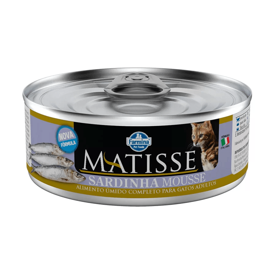Ração Úmida Lata Matisse Para Gatos Mousse - Sardinha 85g