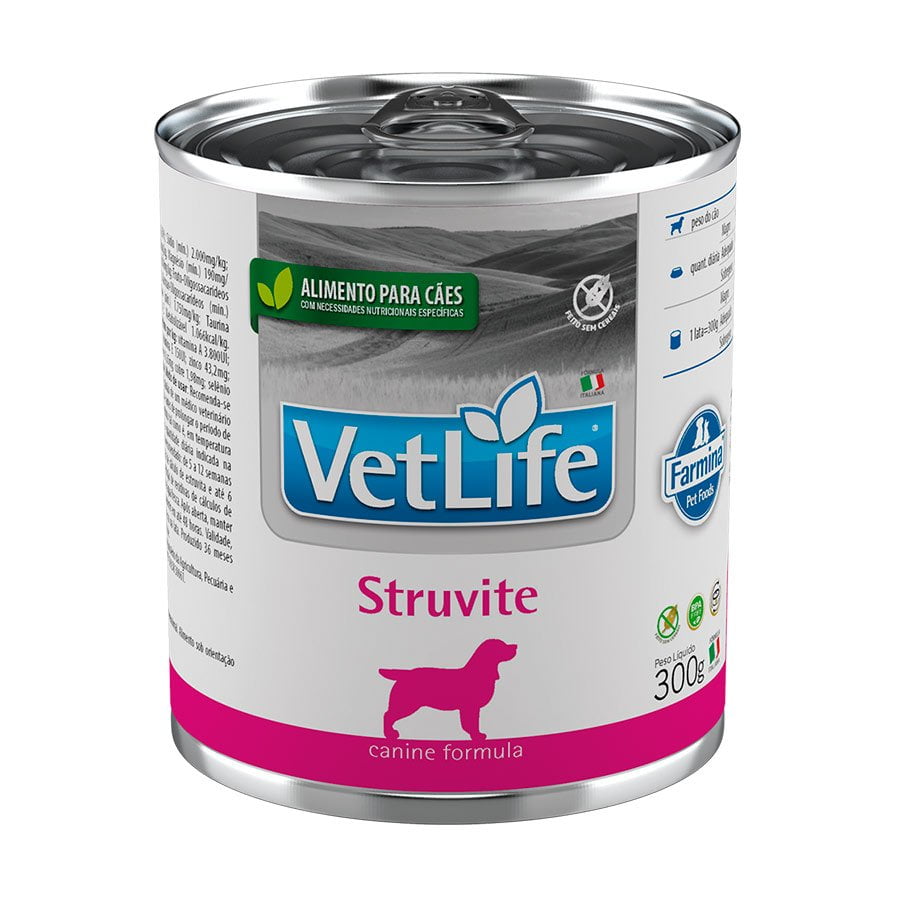 Ração Úmida Lata Farmina Vet Life para Cães Adultos - Struvite 300g