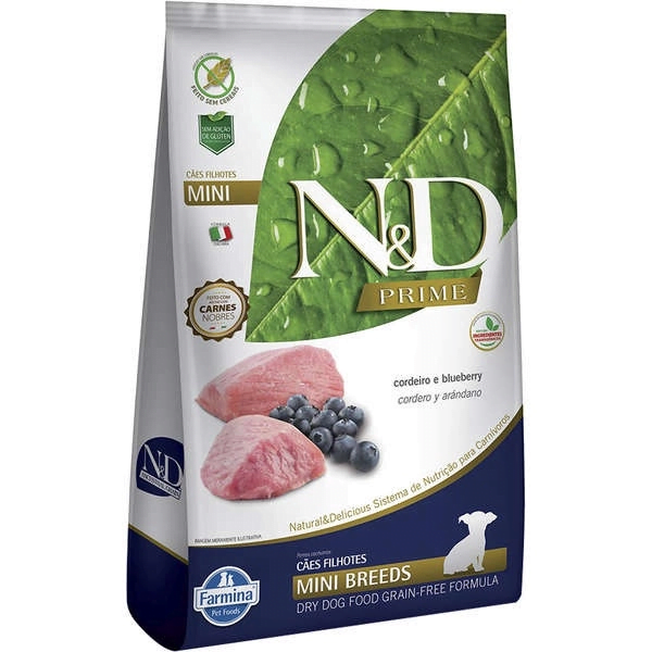 Ração N&D para Cães Filhotes De Raças Pequenas Cordeiro e Blueberry - 800g