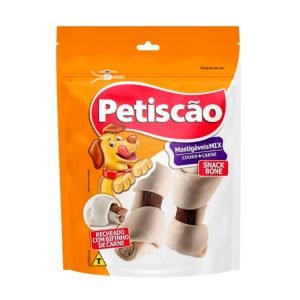 Osso Para Cães Petiscão Snack Bone Nó 3/4 2 Unidades