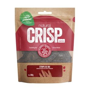 Petisco Snack Natural Crisp Para Cães Strips de Boi 100g