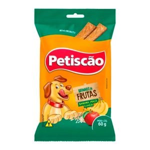 Bifinho Mastigável Petiscão Tablete Para Cães Sabor Frutas 60g