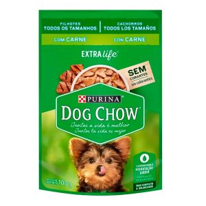 Ração Úmida Dog Chow  Cães Filhotes - Carne 100g