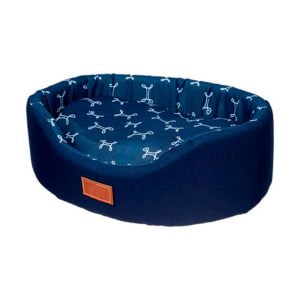 Cama Europa Para Cães e Gatos Popular Pet Azul Marinho Tamanho. M