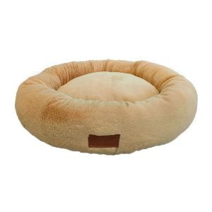 Cama Nuvem Pelúcia Para Cães e Gatos Popular Pet Bege Tamanho. M
