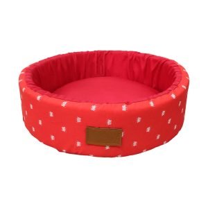 Cama Redonda Para Cães e Gatos Popular Pet Vermelho Tamanho. P