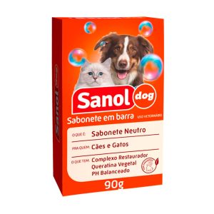 Sabonete Sanol Dog Neutro Para Cães e Gatos 90g