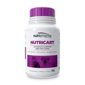 Suplemento Nutricart 1000 Para Cães e Gatos Nutripharme 60 Comprimidos