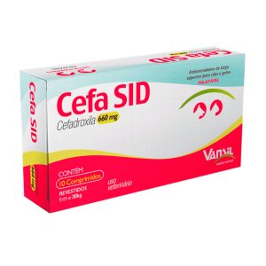 Cefa Sid 660mg Antimicrobiano Para Cães e Gatos 10 Comprimidos