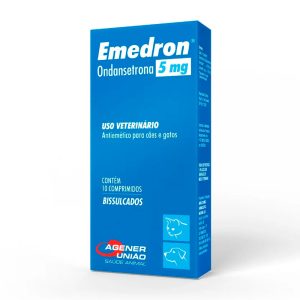 Emedron 5mg Antiemético Para Cães e Gatos Agener União 10 Comprimidos