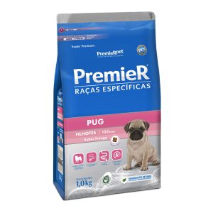 Ração Premier Raças Específicas Pug Cães Filhotes Porte Pequeno Frango - 1kg