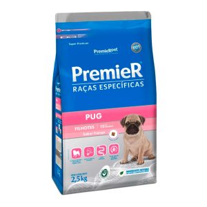 Ração Premier Raças Específicas Pug Cães Filhotes Porte Pequeno Frango - 2,5kg