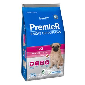 Ração Premier Raças Específicas Pug Cães Adultos Porte Pequeno Frango - 7,5kg