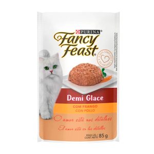 Ração Úmida Sachê Fancy Feast Demi Glace Para Gatos Sabor Frango 85g