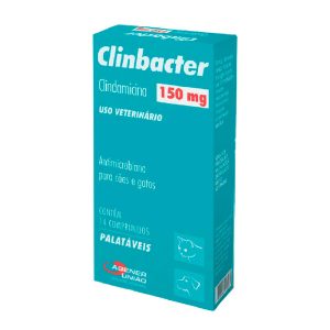 Clinbacter 150mg Para Cães e Gatos Agener União com 14 comprimidos