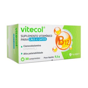 Suplemento Vitecol Para Cães e Gatos Avert 30 Comprimidos