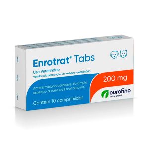Enrotrat Tabs 200mg Ourofino 10 Comprimidos