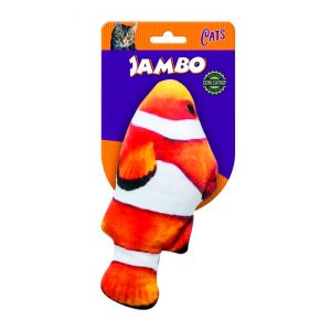 Brinquedo Para Gatos Peixe Real Fish Palhaço com Catnip Jambo