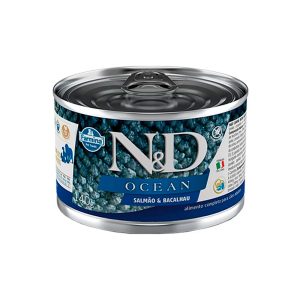 Ração Úmida N&D Ocean Para Cães Adultos Sabor Salmão e Bacalhau 140g