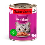 Ração Úmida Whiskas Lata Gatos Adultos - Carne ao Molho 290g