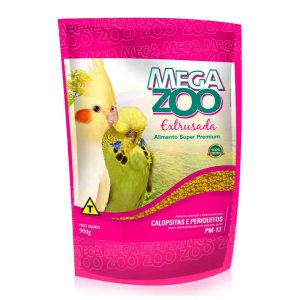 Ração Megazoo Extrusada Para Calopsitas e Periquitos PM13 - 900g