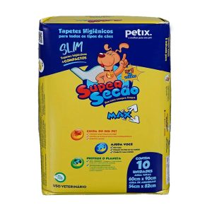 Tapete Higiênico Super Secão Max Slim Petix C/10 Unidades