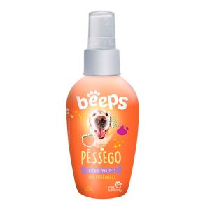 Colônia Beeps Para Cães e Gatos Pêssego 60mL