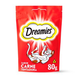 Petisco Dreamies para Gatos Adultos Carne 80g