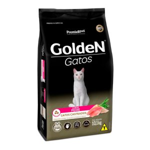 Ração Golden Gatos Adultos Castrados Peixe - 10,1kg