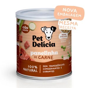Ração Úmida Para Cães Adultos Pet Delícia Panelinha de Carne 320g