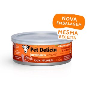 Ração Úmida Para Cães Adultos Pet Delícia Jardineira de Frango 110g