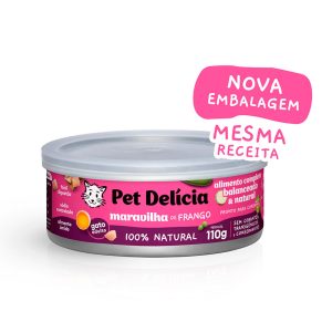 Ração Úmida Para Gatos Adultos Pet Delícia Maravilha de Frango 110g