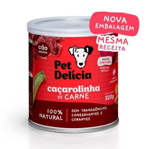 Ração Úmida Para Cães Adultos Pet Delícia Caçarolinha de Carne 320g