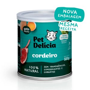 Ração Úmida Para Gatos Adultos Pet Delícia Cordeiro 320g