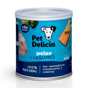 Ração Úmida Para Cães Adultos Pet Delícia Peixe com Legumes 320g