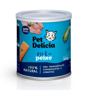 Ração Úmida Para Gatos Adultos Pet Delícia Filé de Peixe 320g