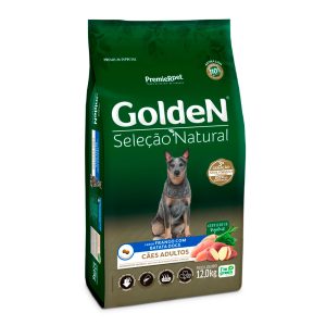 Ração Golden Seleção Natural Cães Adultos Frango com Batata Doce 12kg