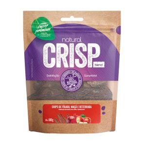 Petisco Snack Natural Crisp Blend Para Cães Chips Fígado, Maçã e Beterraba 100g
