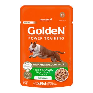 Ração Úmida Golden Power Training Cães Adultos Frango, Batata Doce e Cenoura 85g