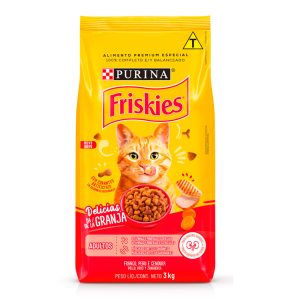 Ração Friskies Para Gatos Adultos Delícias da Granja Frango 3kg