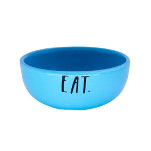 Comedouro Para Cães Cerâmica Eat Azul Médio Pet Injet