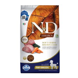 Ração Farmina N&D Brown Para Cães Adultos Raças Mini Sabor Cordeiro, Spirulina e Cenoura 2kg