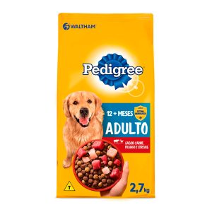Ração Pedigree Para Cães Adultos Raças Médias e Grandes Carne, Frango e Cereais 2,7kg