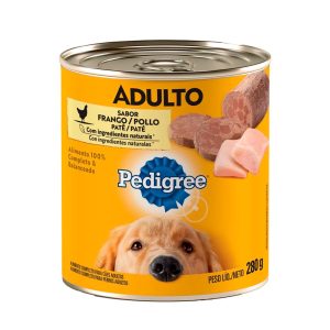 Ração Úmida Pedigree Lata Cães Adultos - Patê de Frango 280g