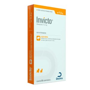 Invicto Antipulgas Para Cães e Gatos Até 11,4kg Dechra - 6 Comprimidos