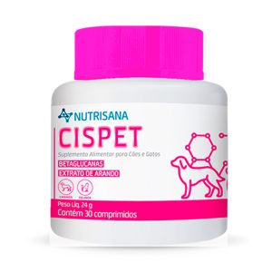 Suplemento Cispet Nutrisana Para Cães e Gatos 30 Comprimidos
